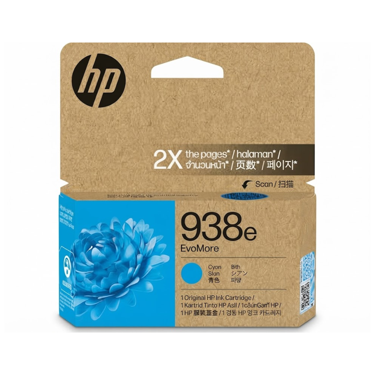 HP INK CARTRIDGE 938E CYAN 4S6X9PE